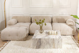 Modern Coffee Table Square 90x90 cm Marble Look Prasmi 