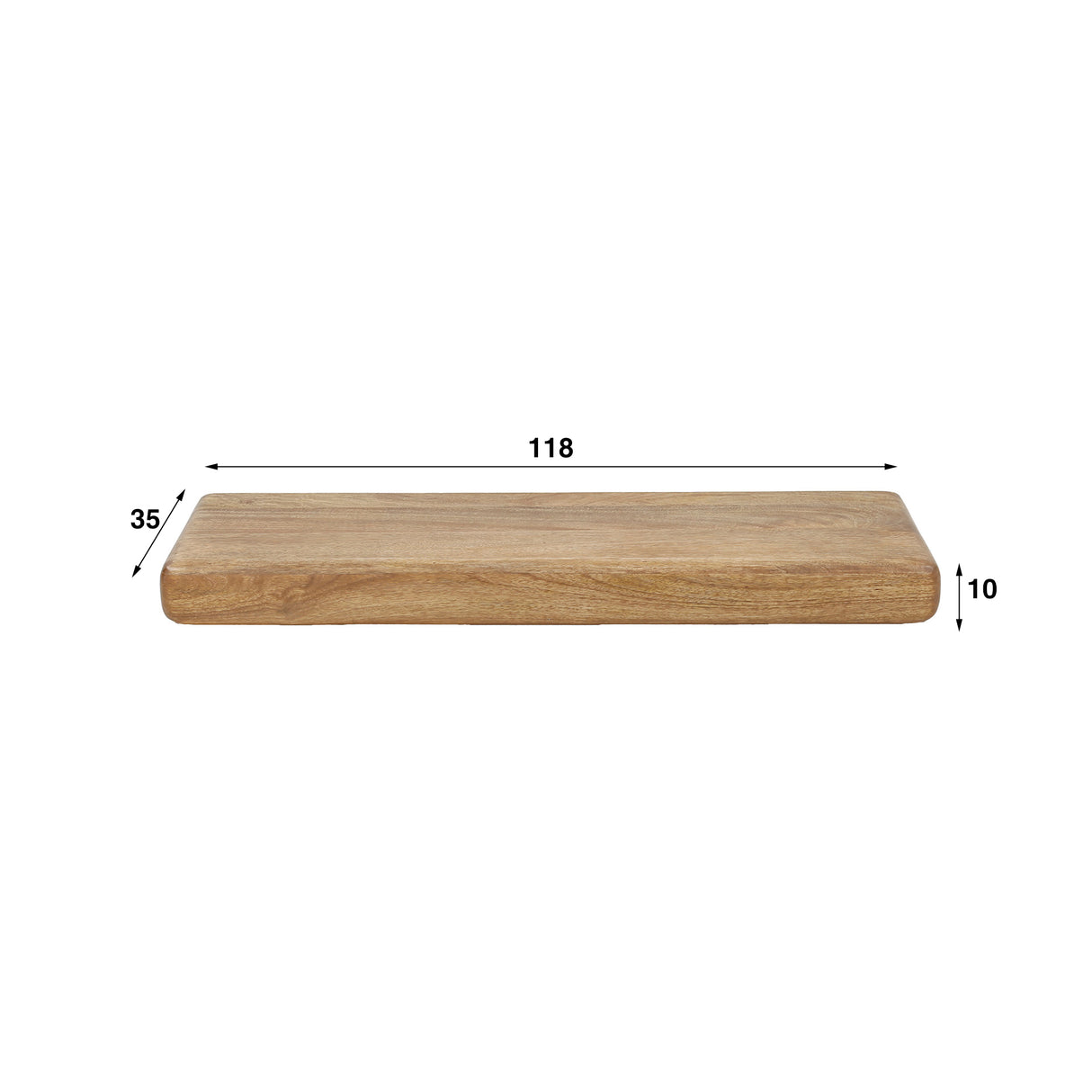 Wall shelf Kacie 118 cm Mango wood sand color