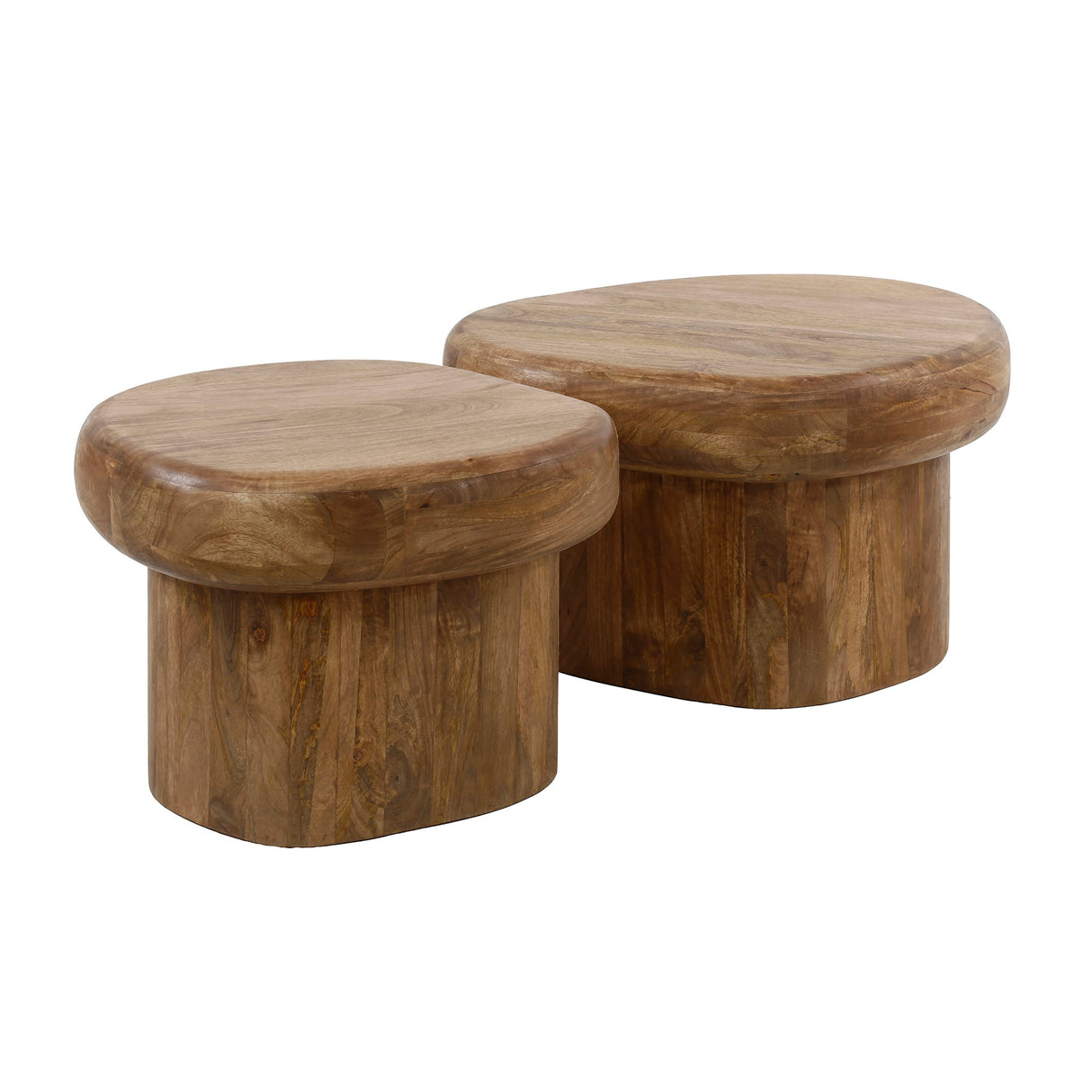 Coffee table set of 2 kacie mango wood sand color