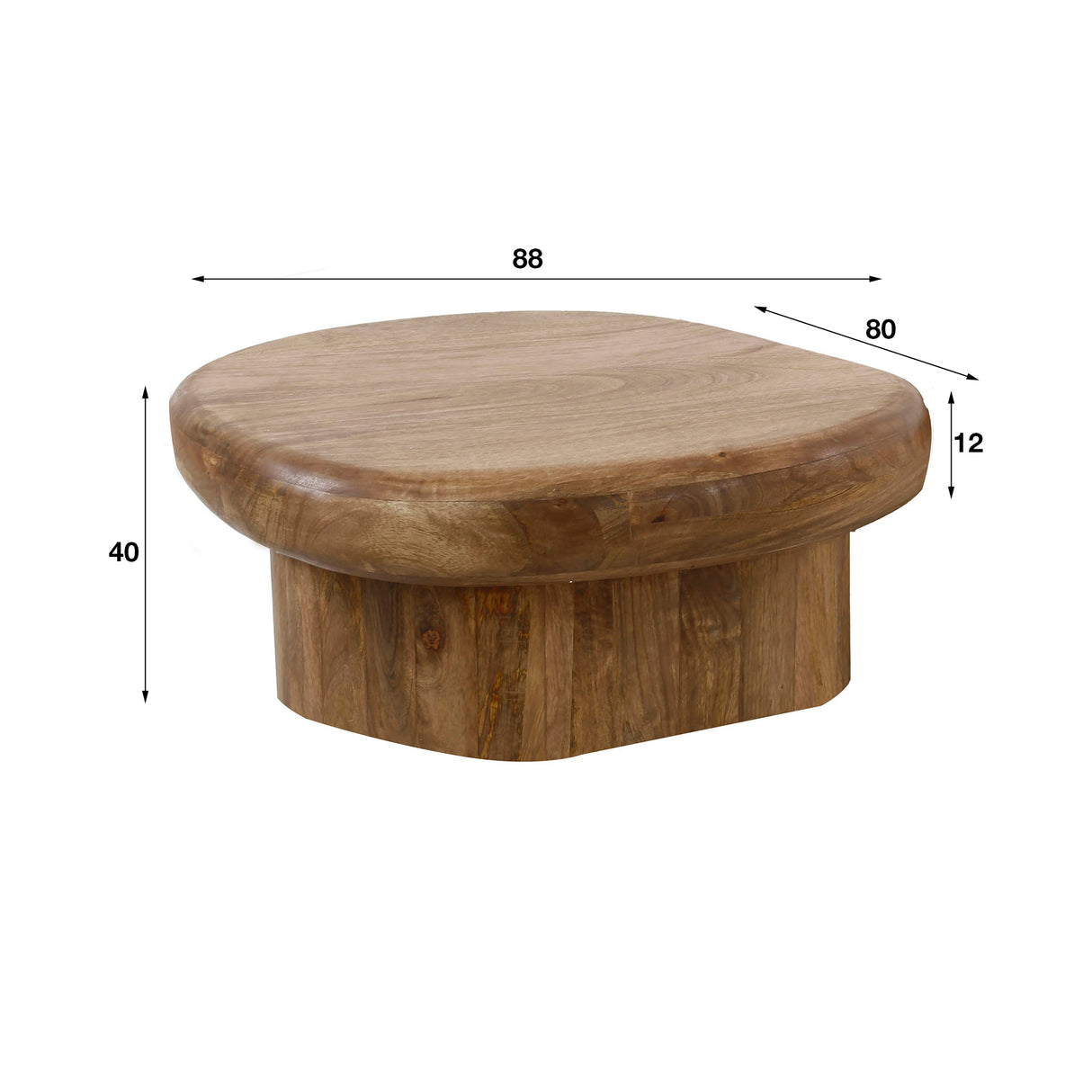 Organic coffee table Kacie Mangohout sand color