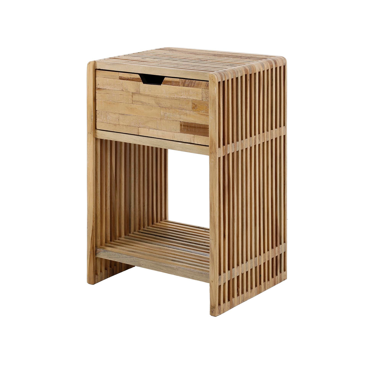 Bedside table Raoul with 1 drawer teak