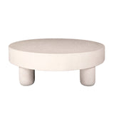 Coffee table Sinan Ø60 cm Stone White