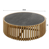 Round coffee table Taylor slate acacia wood 120 cm