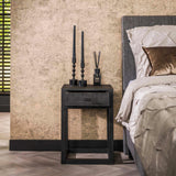 Bedside table Davey Black Acaciahout 1 drawer