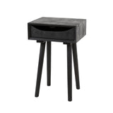 Bedside table Davey Black Acaciahout 1 drawer with notch