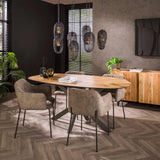 Organic dining table annemé herringbone wood 180 x 95 cm