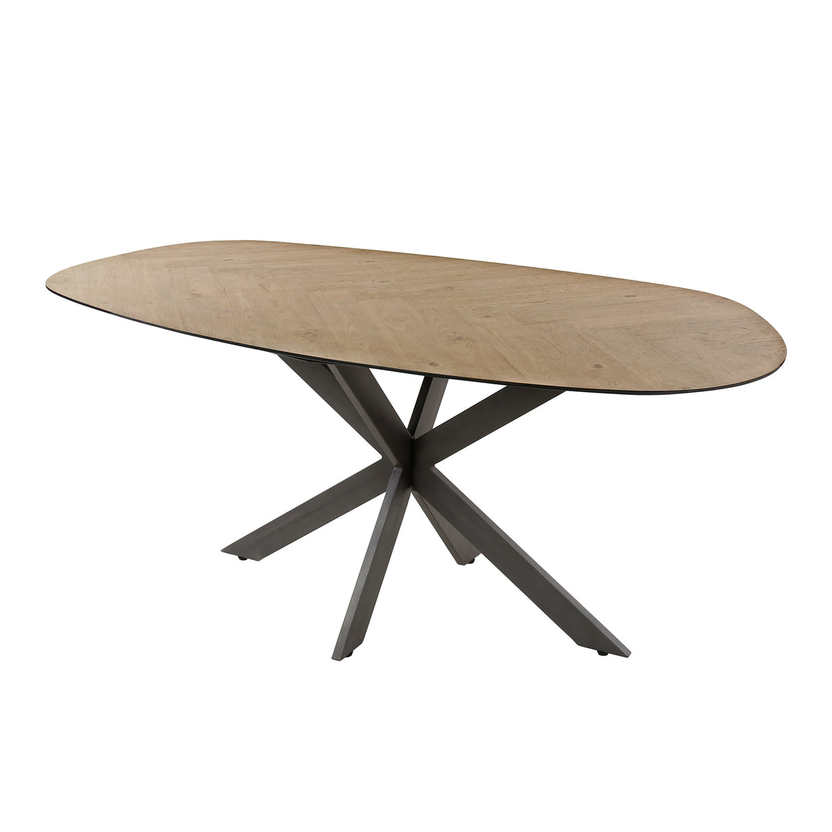 Organic dining table annemé herringbone wood 180 x 95 cm