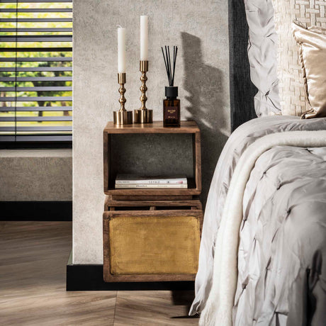Solano Nightstand 1 drawer Solid mango sand 