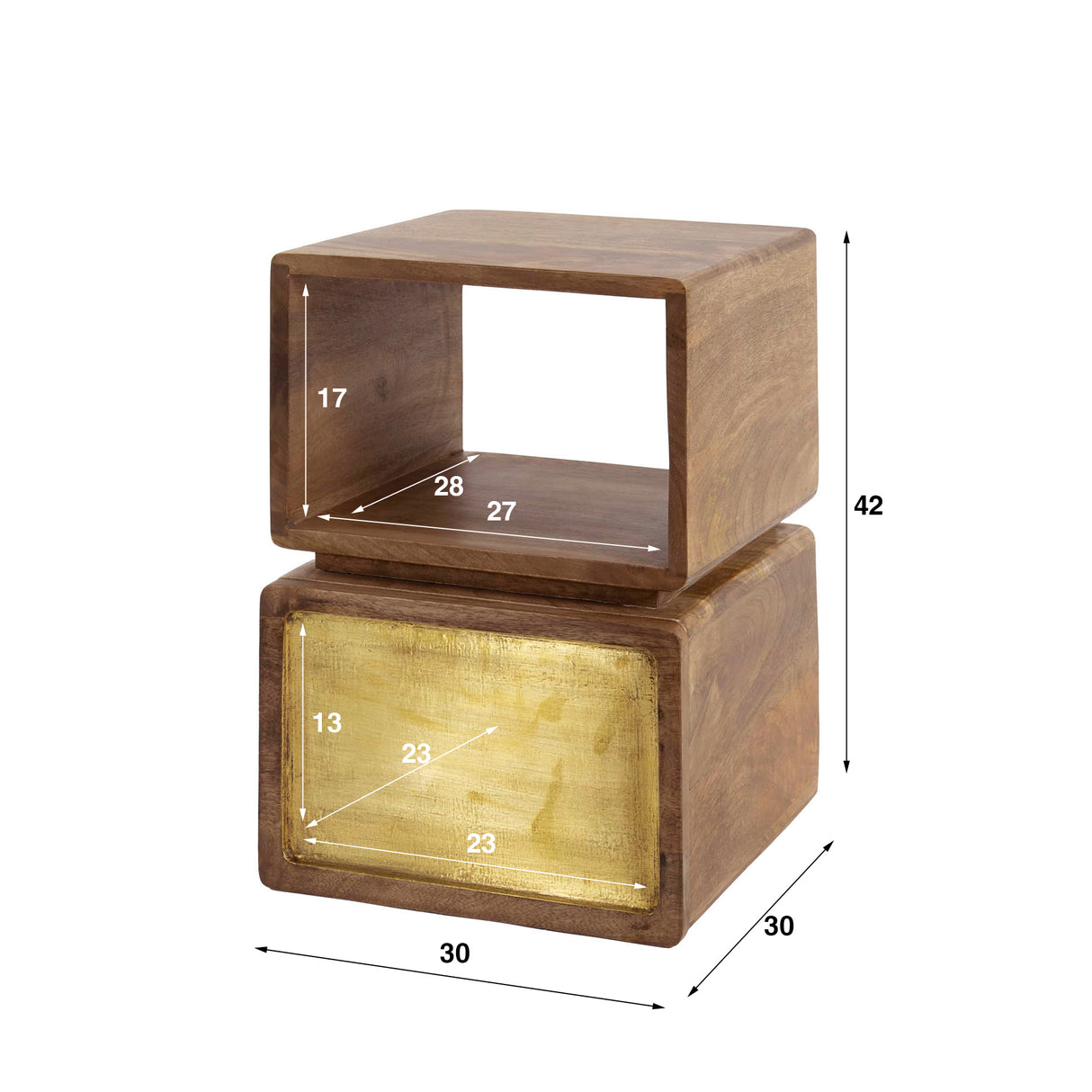 Solano Nightstand 1 drawer Solid mango sand 
