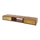 Mira Hanging Coat Rack Mango Sand Brass 123 cm 