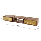 Mira Hanging Coat Rack Mango Sand Brass 123 cm 