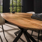 Dining table Laurie Danish oval acacia wood 180 cm