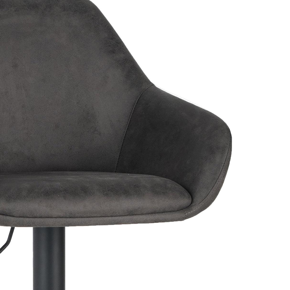 Venom bar stool Anthracite - Industrial rotating bar chair with armrest - Eco -Leer