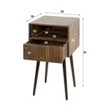 Nightstand Dex Acacia Wood Drift Brown - 1 Drawer 