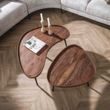 Coffee table set Kira – Organic Acacia Wood Brown (Set of 2) 
