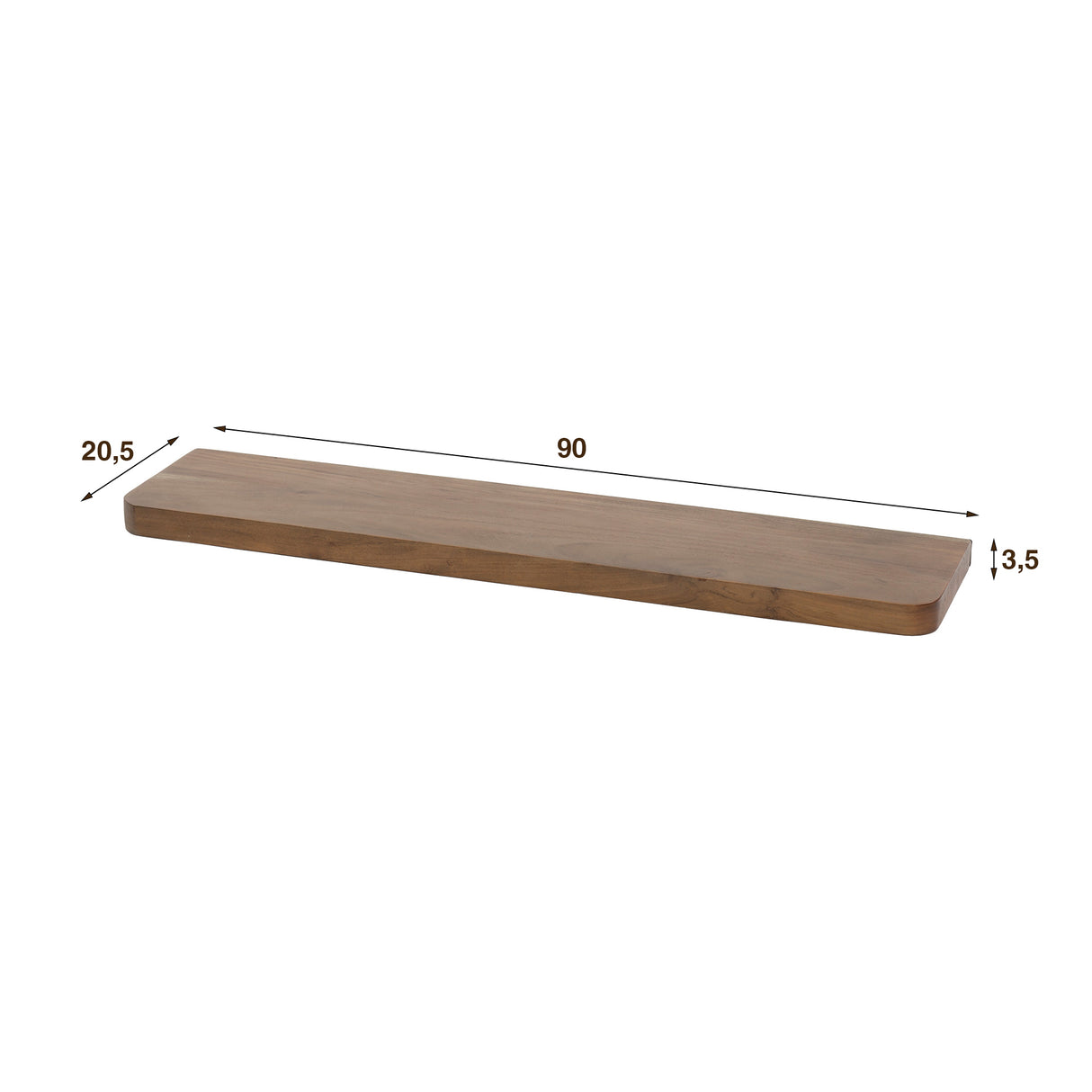 Shelf Noa 90 cm - Acacia Wood Drift Brown 