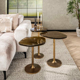 Side table Nola in Antique Gold - 60 cm high 