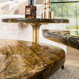 Side table Nola in Antique Gold - 60 cm high 