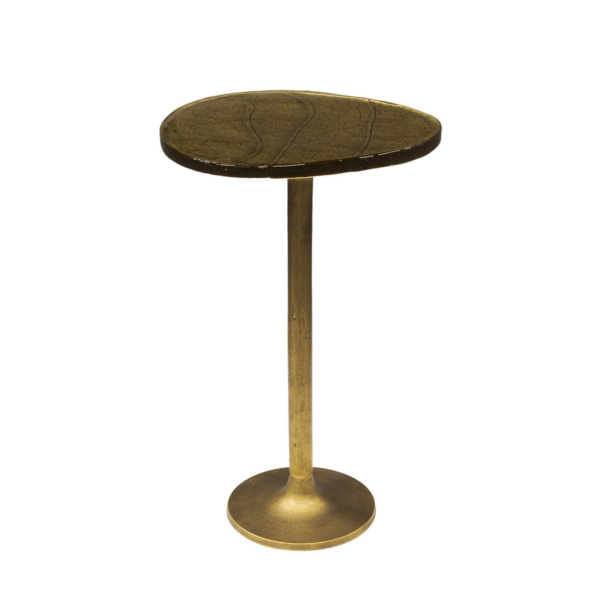 Side table Nola in Antique Gold - 60 cm high 
