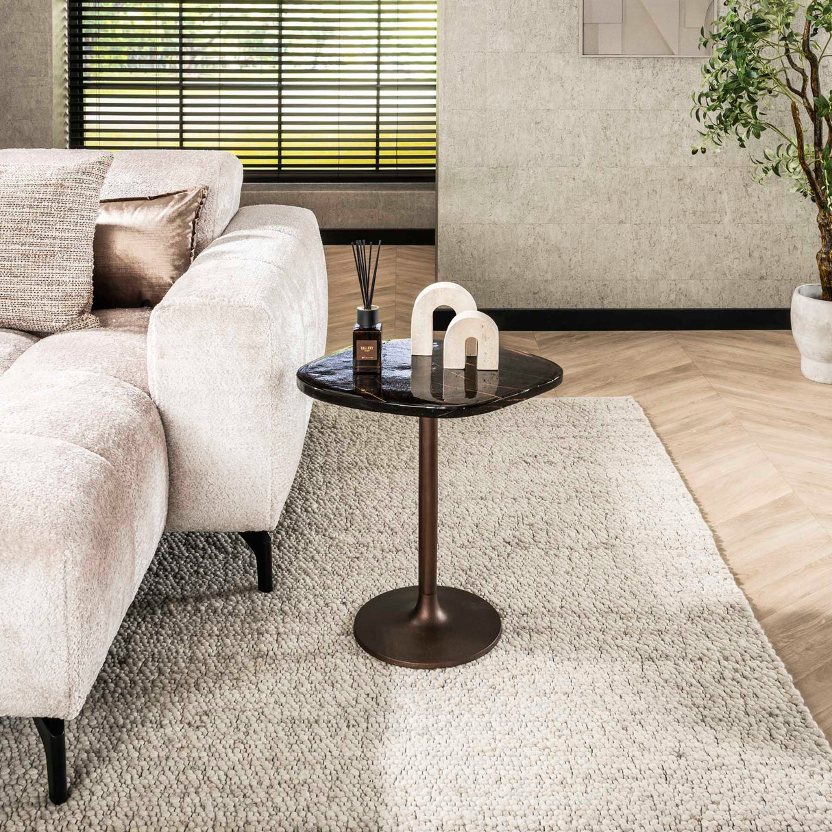 Side table Aris S – Antique Copper 53x42x50 cm 