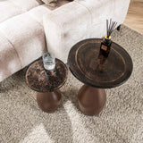Side table Vesta drop shape - Antique copper - 30x30x45 cm 