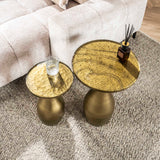 Side Table Drop M - Antique Gold 40x60 cm 