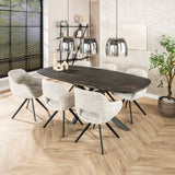 Dining Table Jax Danish Oval 215 cm - Grey Metallic 