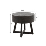 Round coffee table Caro Acacia wood Ø50 cm Black