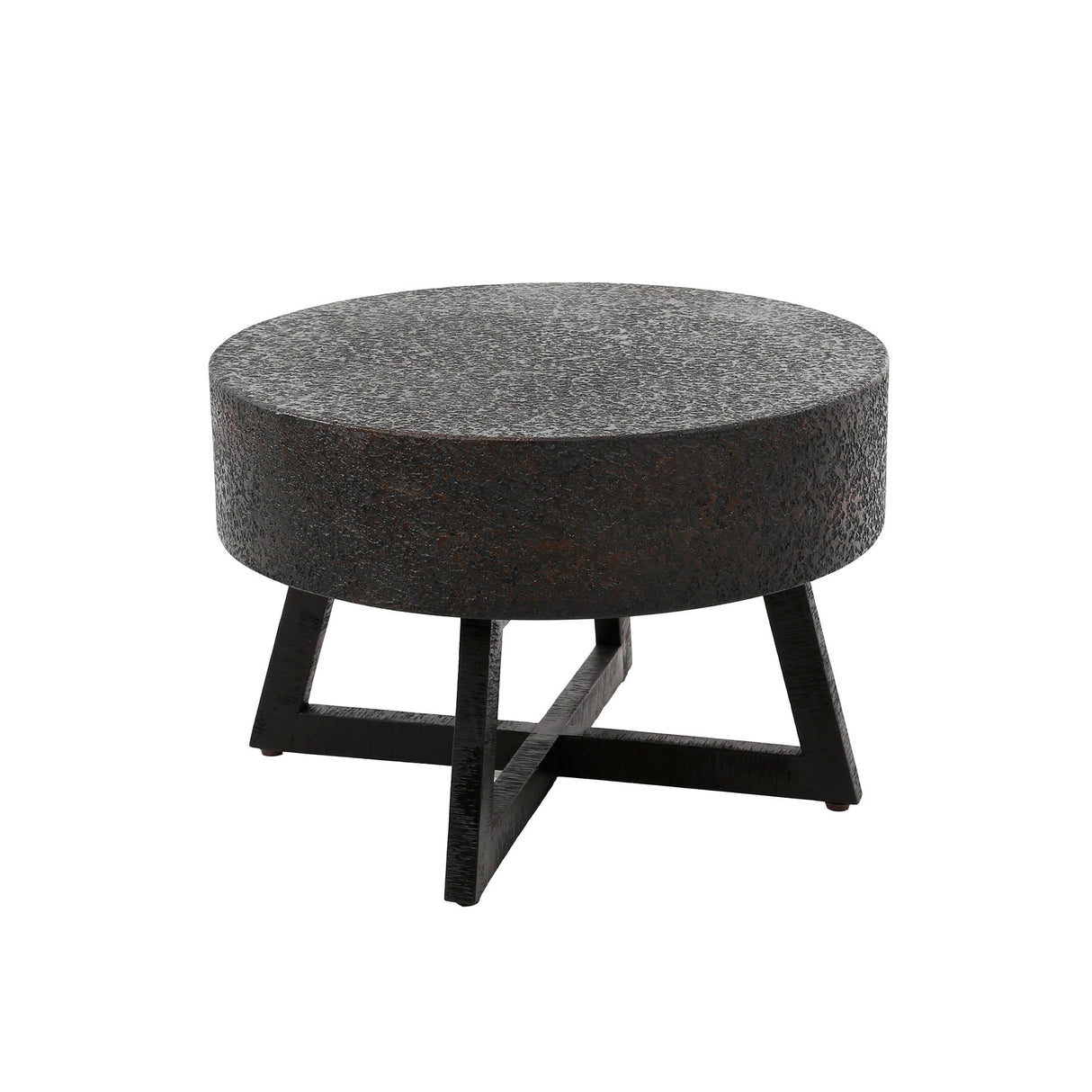 Round coffee table Caro Acacia wood Ø60 cm Black