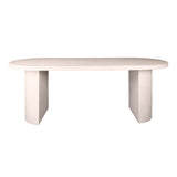 Coffee table Zina 150 cm Stone White