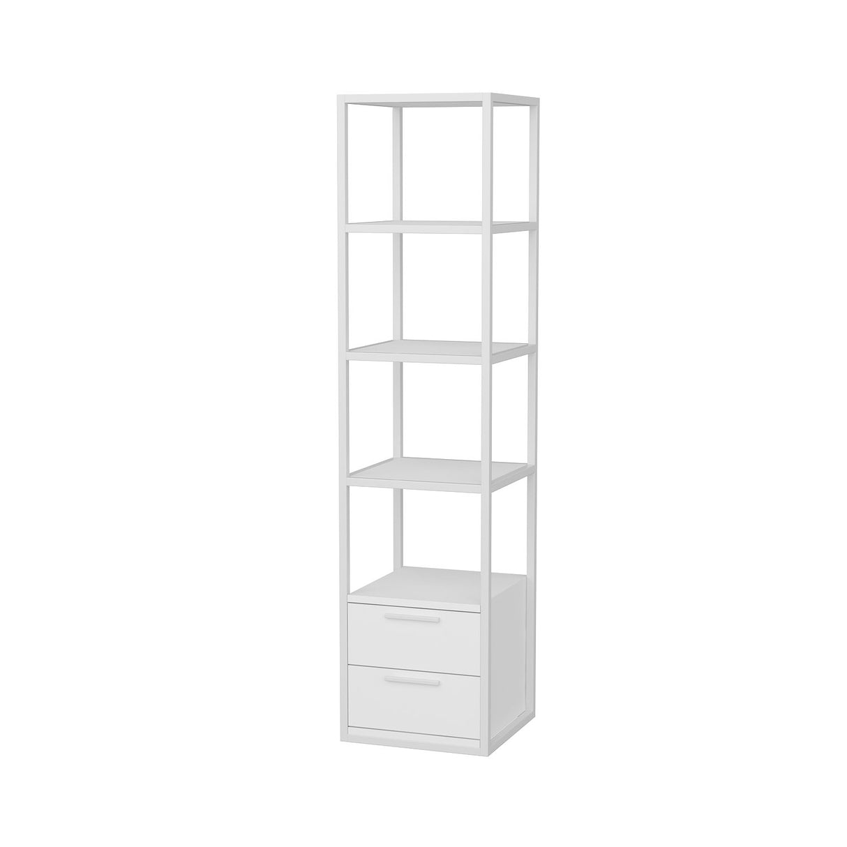 Bookcase Robbins White White Melamine 39x160x39 cm