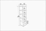 Bookcase Robbins White White Melamine 39x160x39 cm