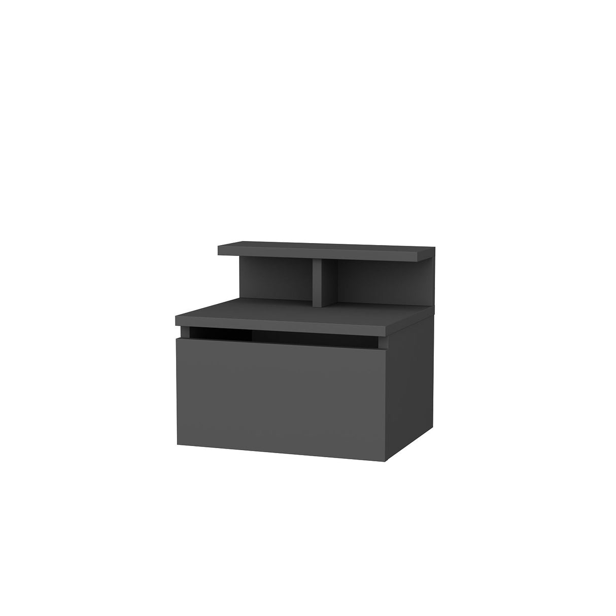 Bedside table Alice Anthracite Melamine 39.8x35x35 cm