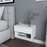 Bedside table Jamot White Melamine 44.6x31.9x31.9 cm