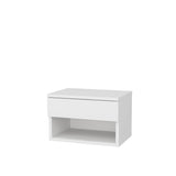 Bedside table Jamot White Melamine 44.6x31.9x31.9 cm