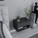 Bedside table Jamot Anthracite Melamine 44.6x31.9x31.9 cm