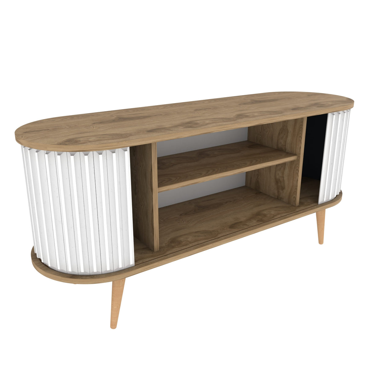 TV furniture stores oak white melamine 140x64x43 cm