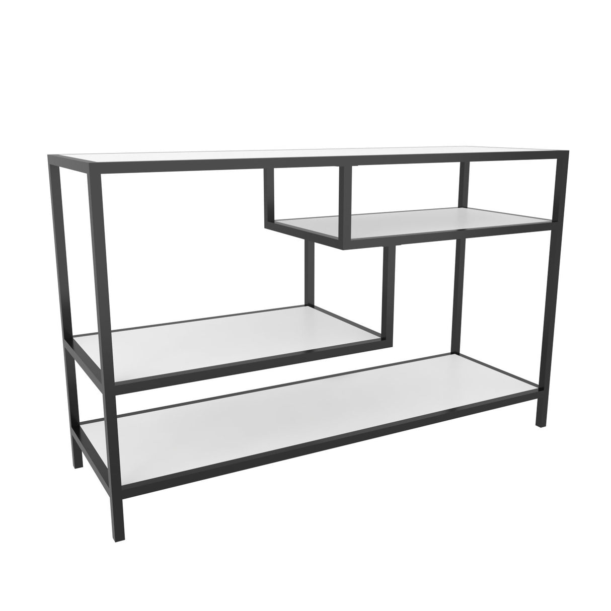 TV Furniture Robbins Black Black White Melamine 120x75x39 cm