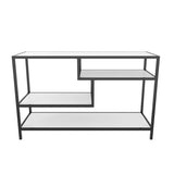 TV Furniture Robbins Black Black White Melamine 120x75x39 cm