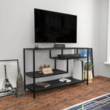 TV Furniture Robbins Black Anthracite Black Melamine 120x75x39 cm