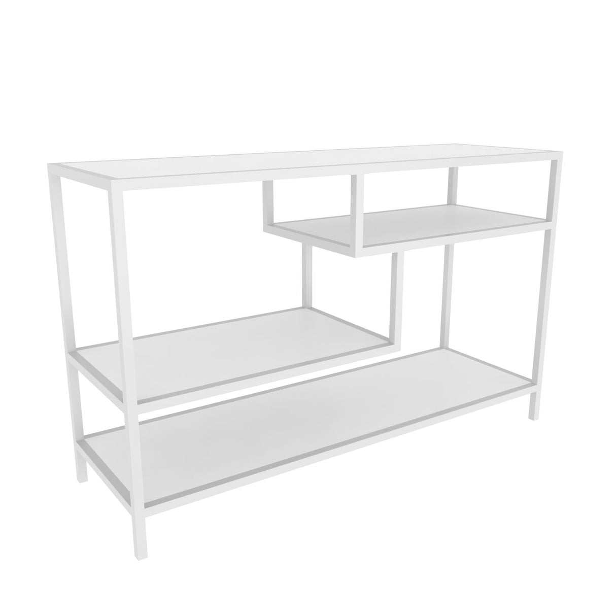 TV furniture Robbins White White Melamine 120x75x39 cm