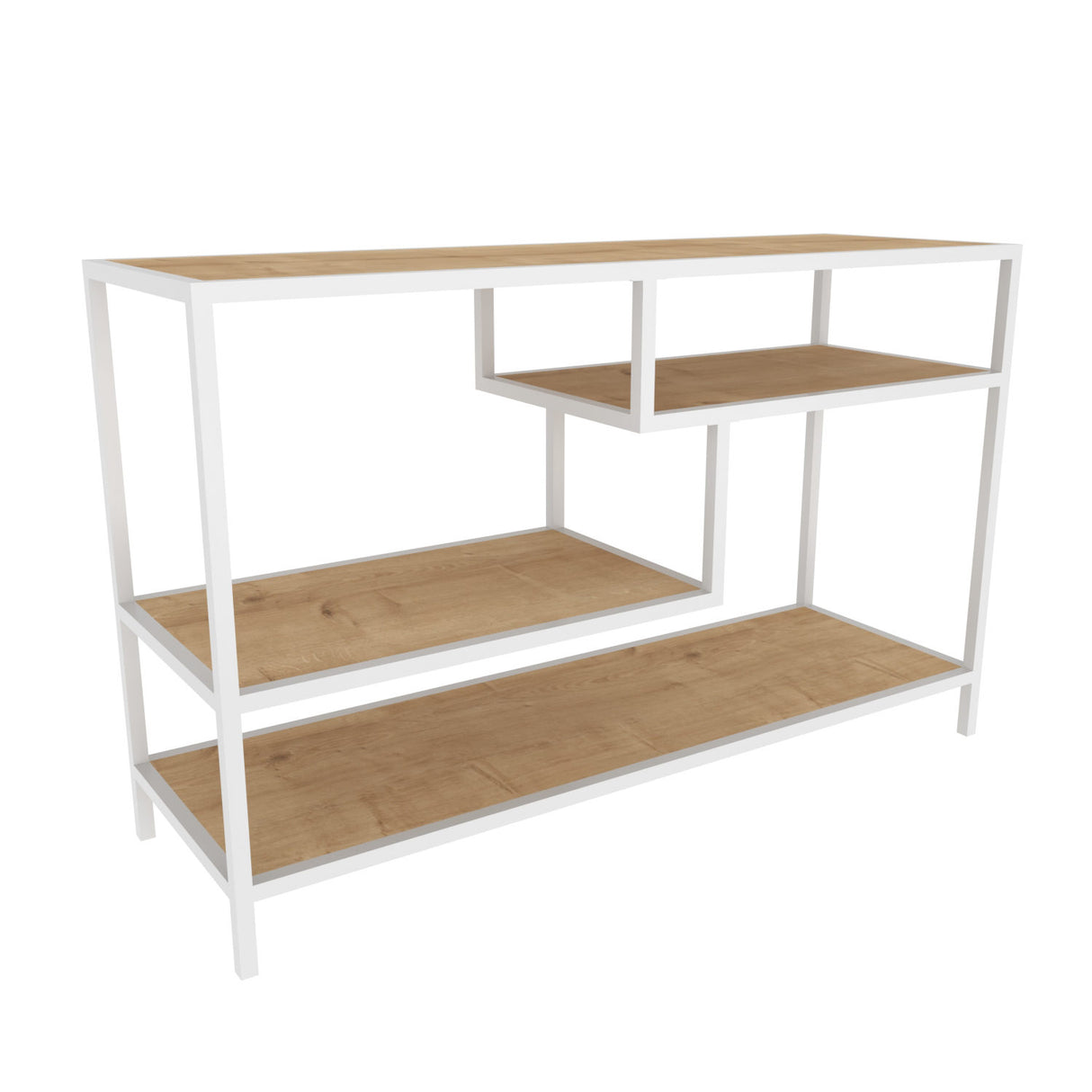 TV Furniture Robbins White White Oak Melamine 120x75x39 cm