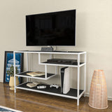 TV Furniture Robbins White White Anthracite Melamine 120x75x39 cm