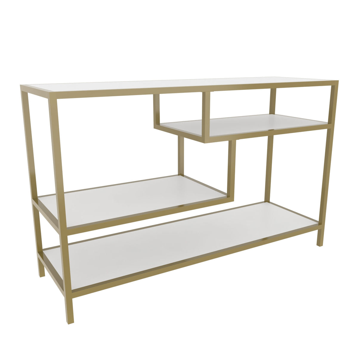 TV Furniture Robbins Gold Gold White Melamine 120x75x39 cm