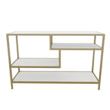 TV Furniture Robbins Gold Gold White Melamine 120x75x39 cm