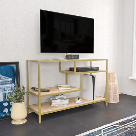 TV furniture robbins gold gold oak melamine 120x75x39 cm