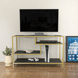 TV furniture robbins gold gold anthracite melamine 120x75x39 cm