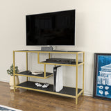 TV furniture robbins gold gold anthracite melamine 120x75x39 cm