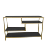 TV furniture robbins gold gold anthracite melamine 120x75x39 cm