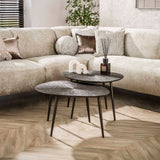 Coffee table set Juno Dark Bronze Metal - Set of 2 